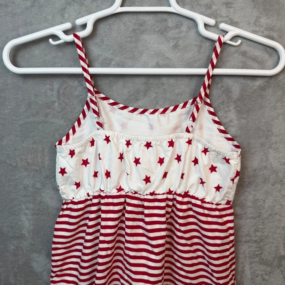 The Childrens Place Dress Girls 14 Red White Blue Stars Stripes Patriotic Summer
